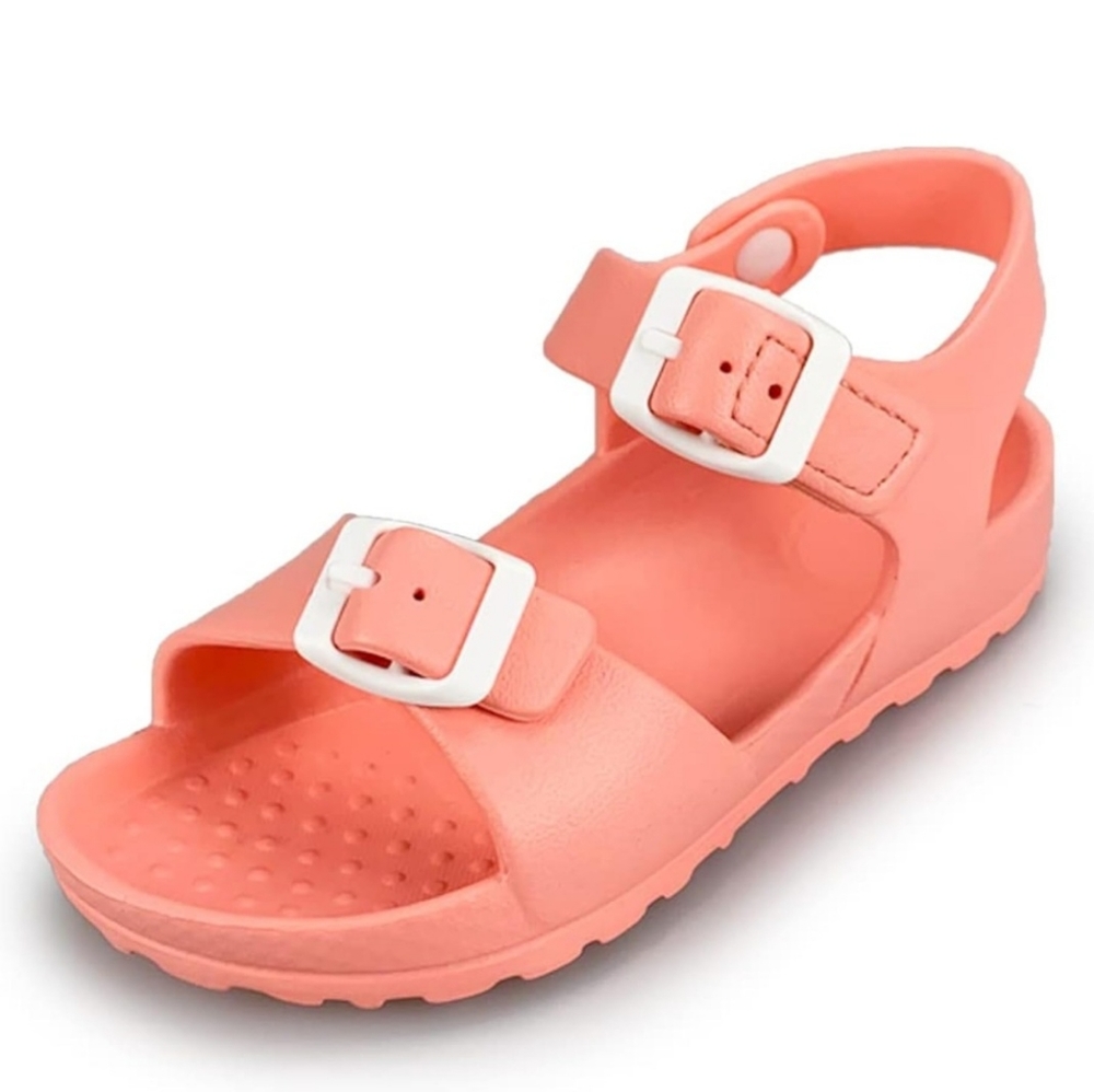 Kids double buckle adjustable arch support sandals size 1 Big Kid